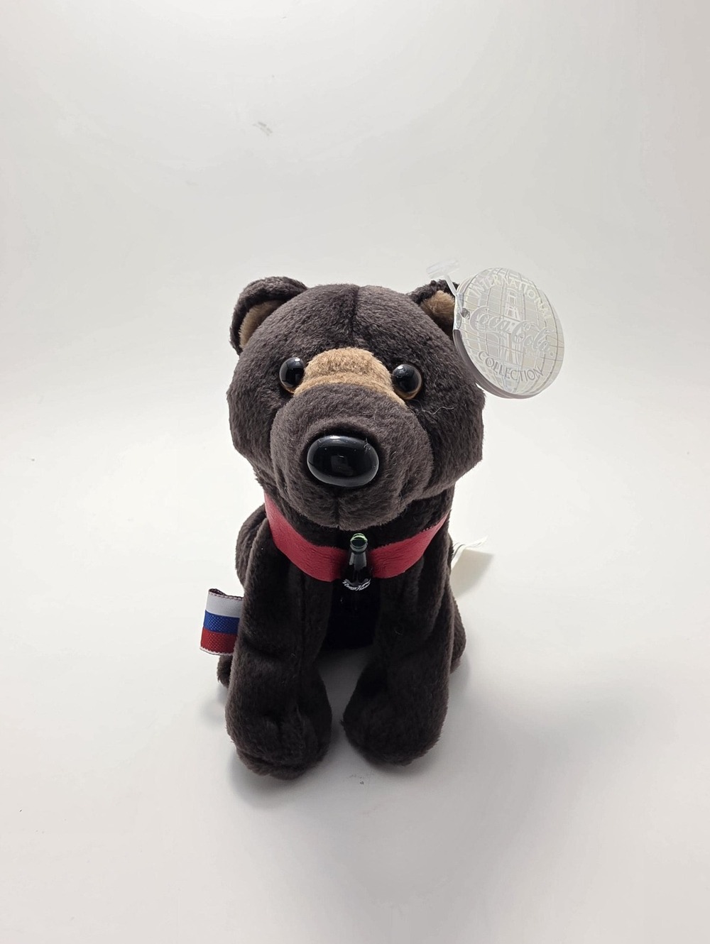 Vintage 1999 Coca-Cola International Russia Brown Bear Bean Bag Plush With Tags